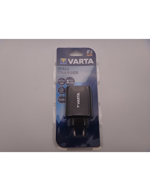 Varta incarcator priza 220V cu 2 USB 5V 2.4A max si 1 USB tip C 5V 3A max 57958 101 401 